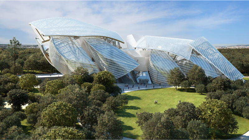 Die neue Fondation Louis Vuitton in Paris von Frank O'Gehry