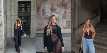 Saranda Reci testet die Herbst-Winter-Kollektion von Triumph