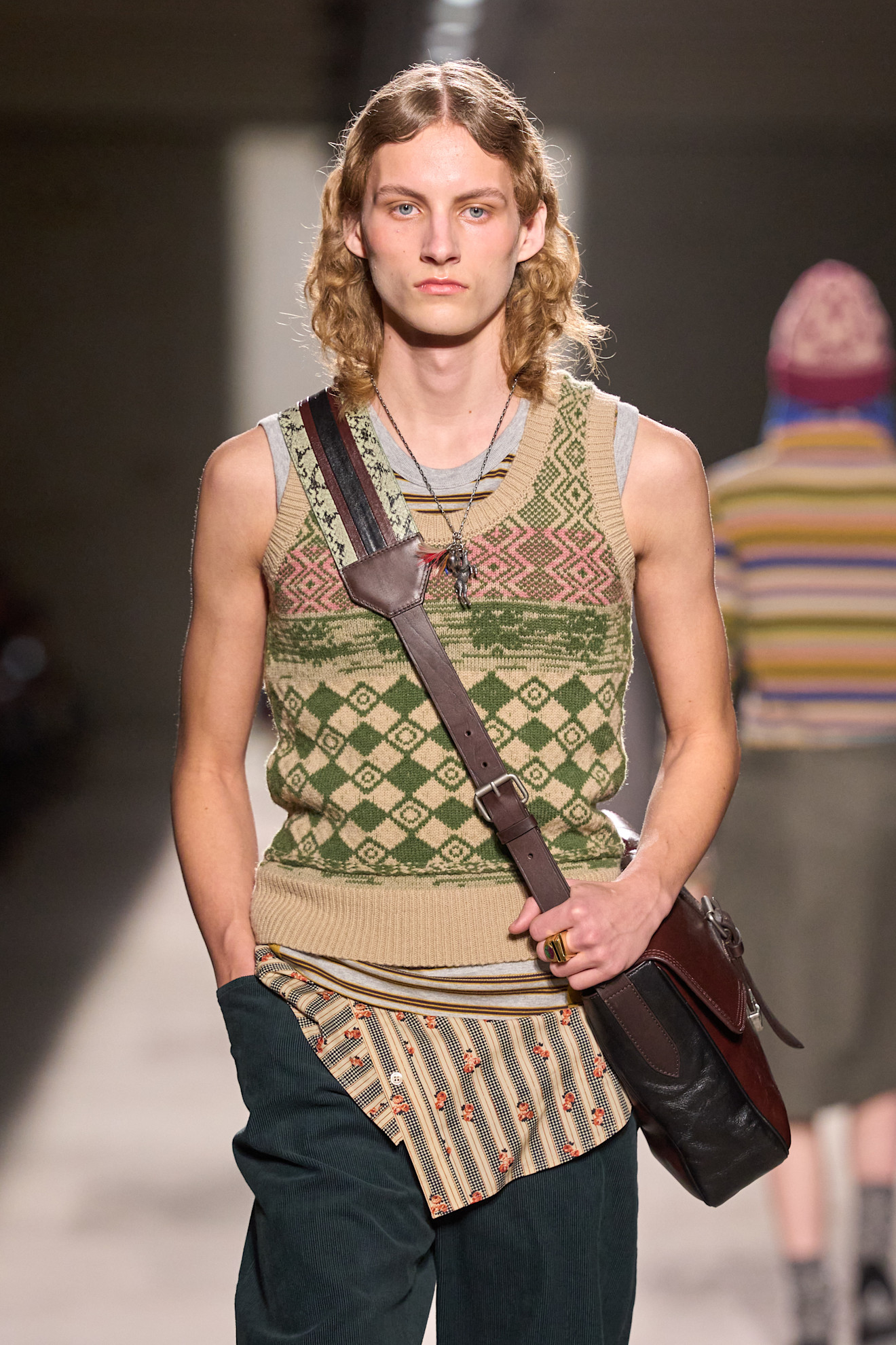 Strickweste mit Rautenmuster von Dries Van Noten