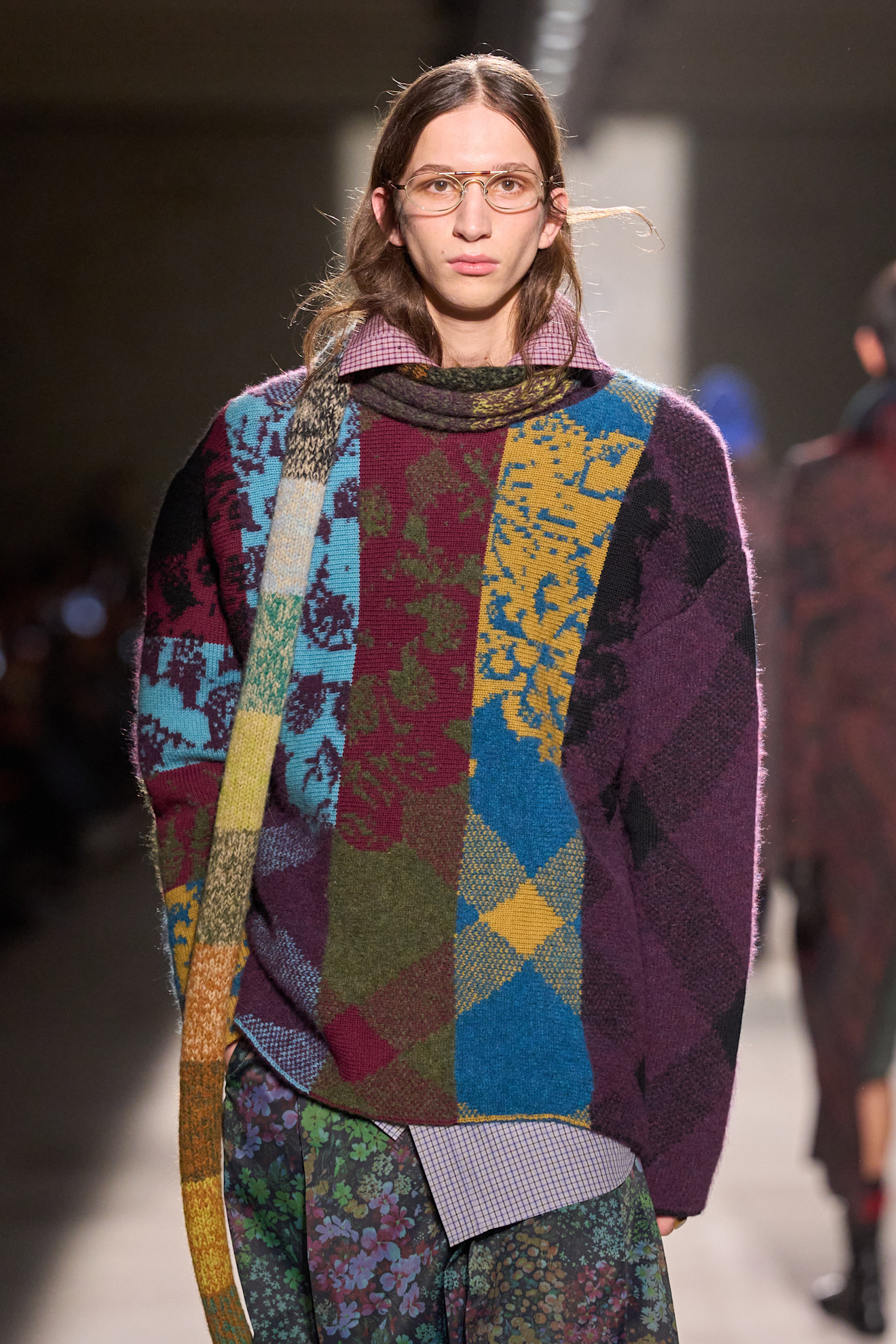 Pullover mit Patchwork-Muster von Dries Van Noten